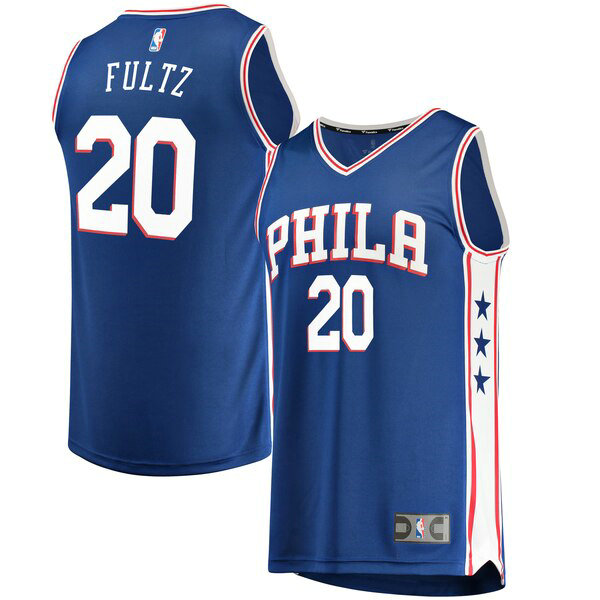 Maillot Philadelphia 76ers Homme Markelle Fultz 20 Icon Edition Bleu